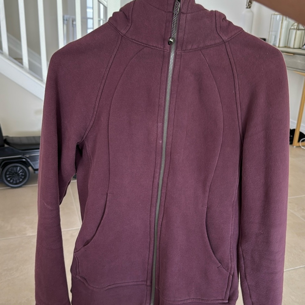 Plum lululemon scuba jacket size 6